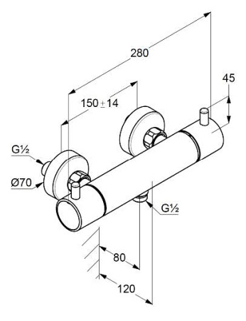 Термостат для душа Kludi Bozz 352035338