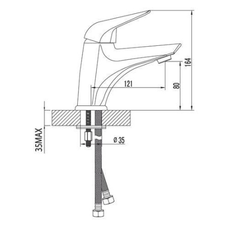 Смеситель для раковины Lemark Poseidon (LM4206C)