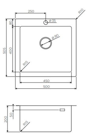 Мойка для кухни Omoikiri Amadare 50-IN 4993766
