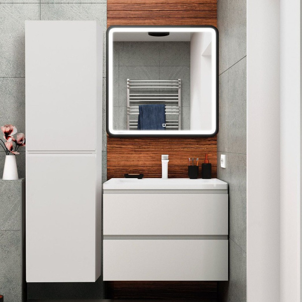 Пенал подвесной с двумя распашными дверцами Art&max AM-Bianchi-1500-2A-SO-BM Белый матовый