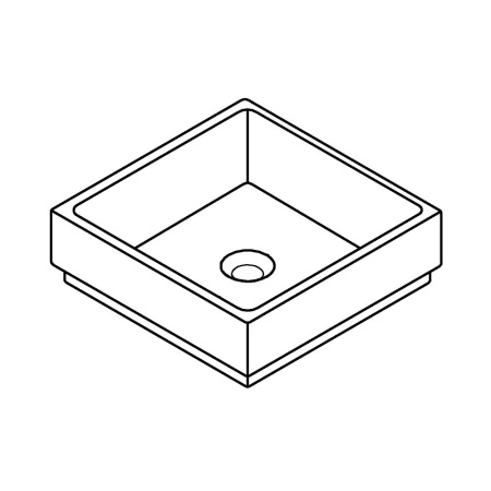 Раковина накладная (41x41) Grohe Cube Ceramic 39482 00H (3948200H)