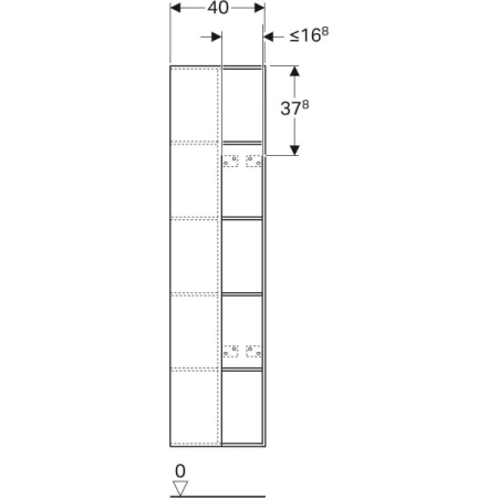 Шкаф пенал GEBERIT Citterio 500.569.JJ.1