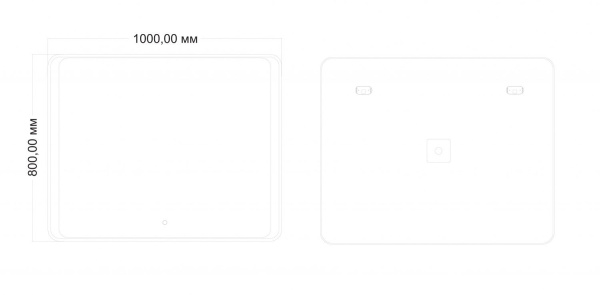 Зеркало с подсветкой Art&Max ELEGANT AM-Ele-1000-800-DS-F