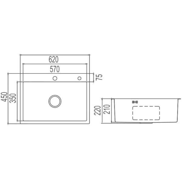 Кухонная мойка Arrow AG5528SS