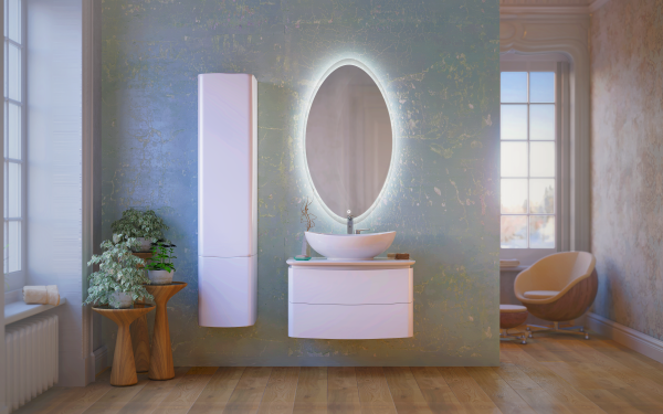 Зеркало RAVAL 60 с подсветкой Mono Mono.02.60/W/RL