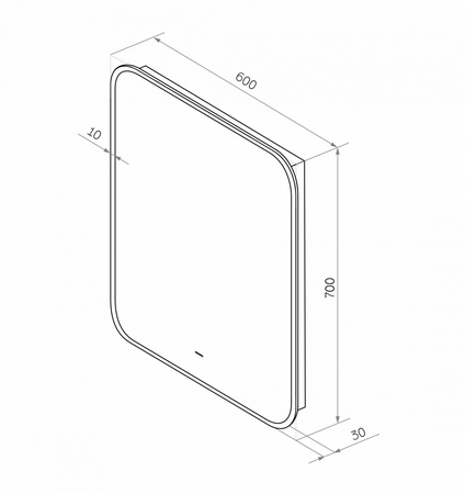 Зеркало с подсветкой Art&Max Siena AM-Sie-600-700-DS-F