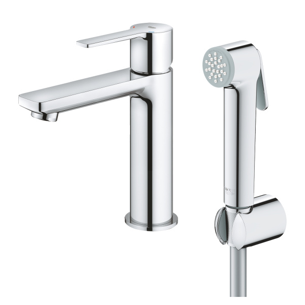 Смеситель для раковины с душем Grohe Lineare New 24190 000 (24190000) хром