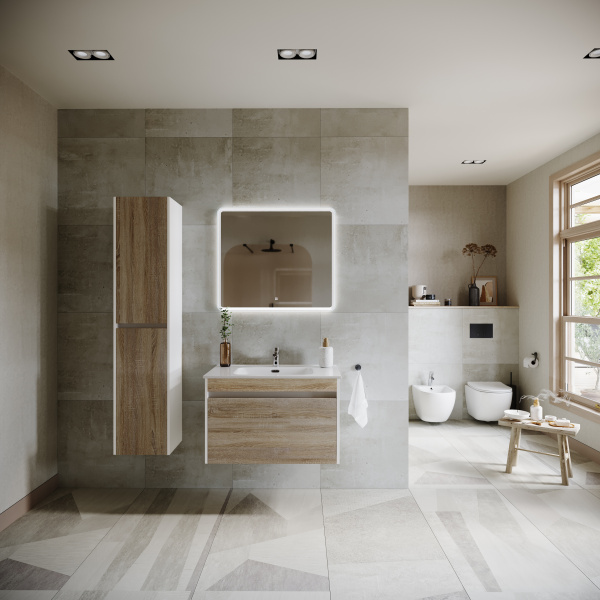 Тумба под раковину Sancos  Smart SM80E  дуб бардолино