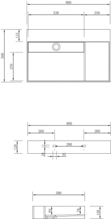 Раковина из искусственного камня NT Bathroom Monza NT503