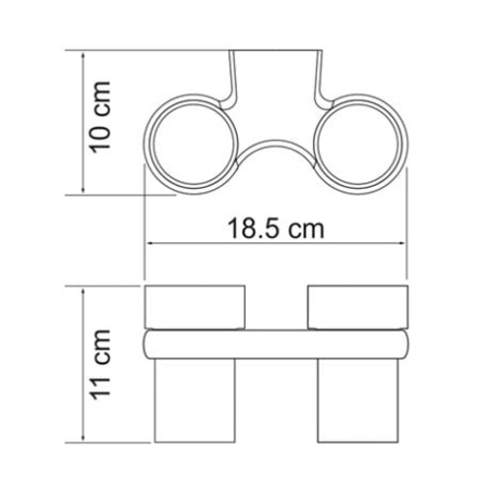 Стакан для зубных щеток двойной  WasserKRAFT Berkel K-6828D