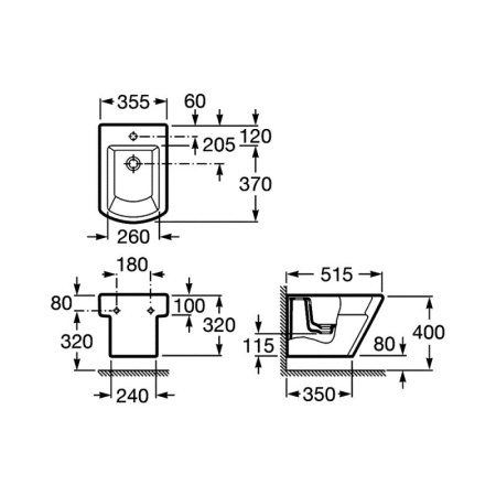 Биде подвесное Roca Hall  357625000