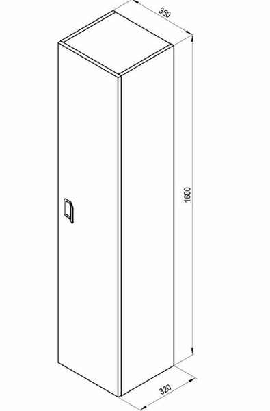 Пенал Ravak Comfort 35 X000001383