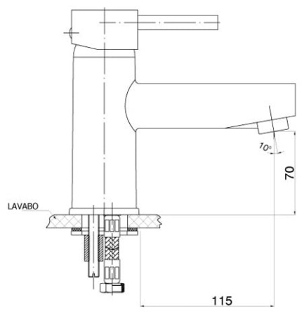 Смеситель для раковины GPD Espina MLB70