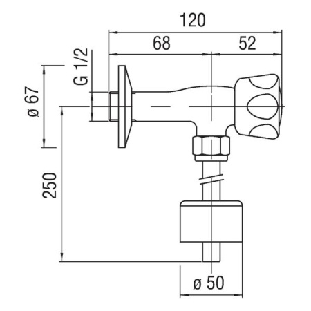 Cмывное устройство для писсуара Nobili Shower (AV00503CR)