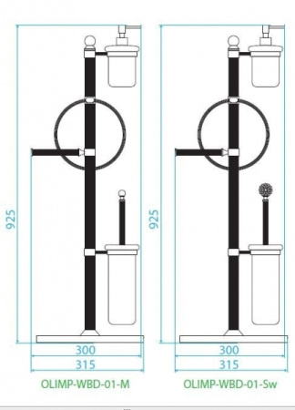 Стойка Cezares Olimp OLIMP-WBD-02-M