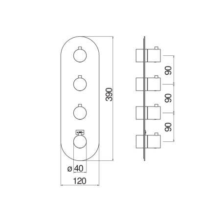 Термостат для душа Nobili Live WE00104/TWM