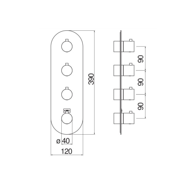 Термостат для душа Nobili Live WE00104/TWM