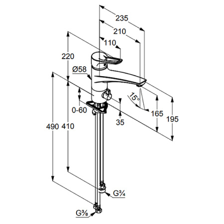 Смеситель для кухни Kludi MX 399070562