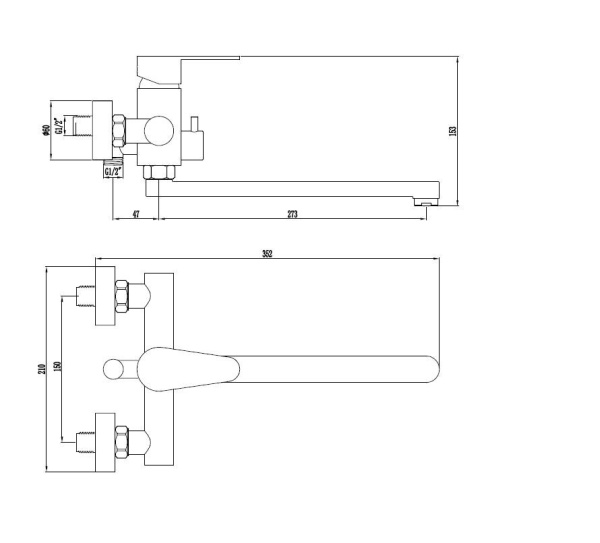 Смеситель для ванны ESKO Orlando OL 31