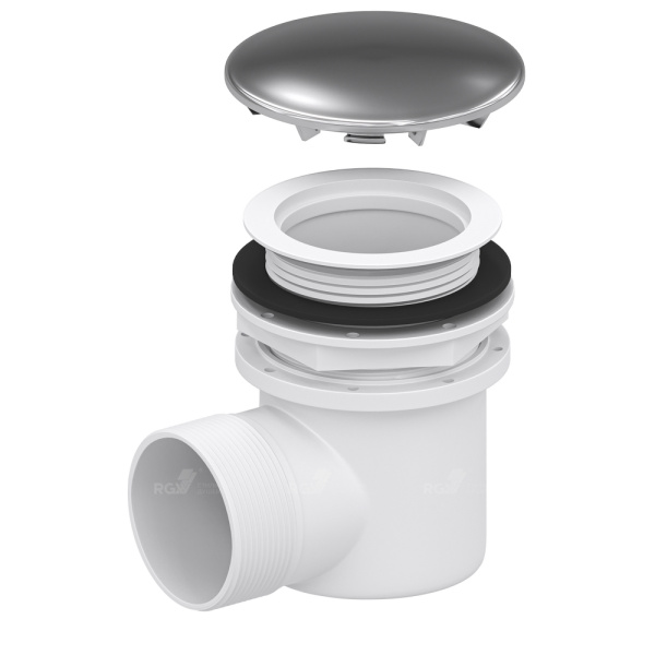 Сифон для душевых поддонов RGW  Velplex QYD-02 18241102-01 хром