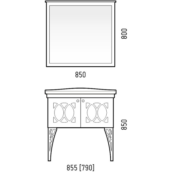 Тумба подвесная Corozo Таормина 85 SD-00000646