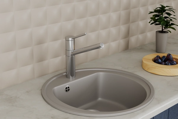 Смеситель для кухонной мойки с поворотным изливом RUSH MS9035-34