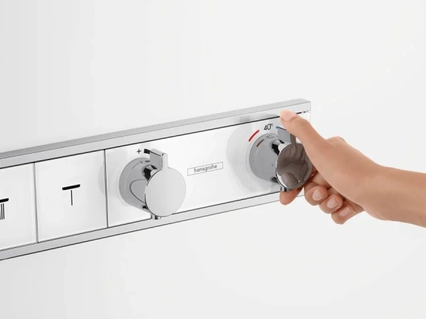 Термостат для душа на 5 потребителей Hansgrohe RainSelect 15358400 белый/хром