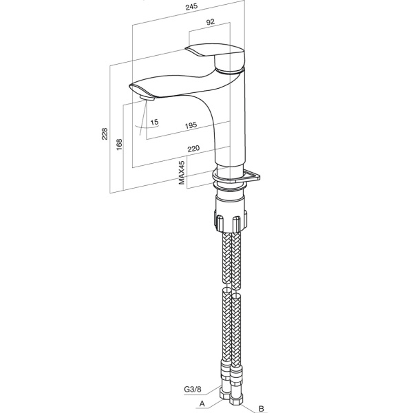 Смеситель для кухни Am.Pm Bliss L F5300032 Смеситель для кухни Am.Pm Bliss L F5300032