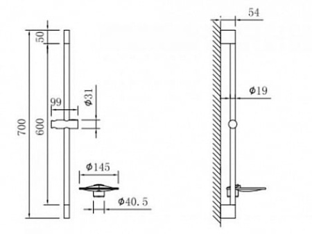 Душевая штанга Bravat D141C
