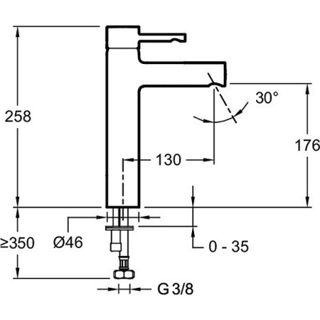 Смеситель для раковины Jacob Delafon Cuff E98299-CP