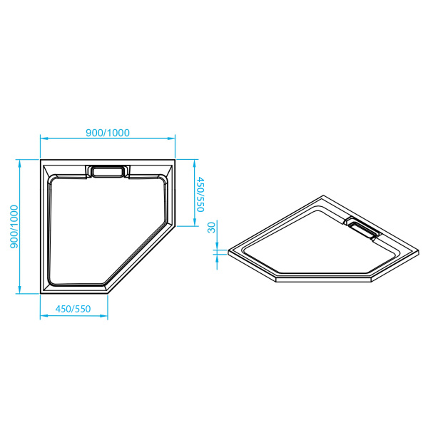 Душевой поддон (90х90) RGW STA-61Co 16330599-10