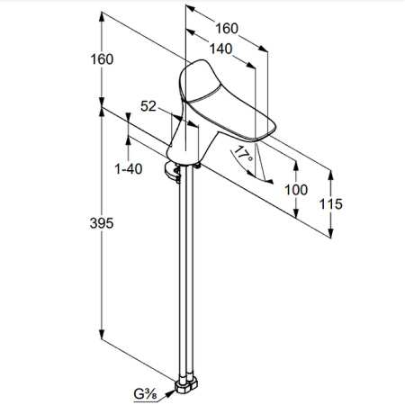 Смеситель для раковины Kludi Ambienta 530260575