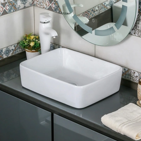 Раковина накладная (48,5х38) Brevita 7050H-805