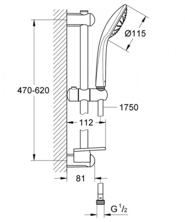 Комплект для ванной комнаты 3В1 Grohe Eurostyle New 124417