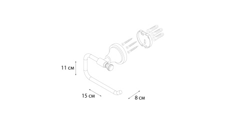 Бумагодержатель с крышкой Sofita Crystal SF-35010