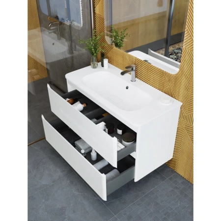 Тумба без раковины Art&Max Sanremo AM-Sanremo-1000-2C-SO-BL белый глянец