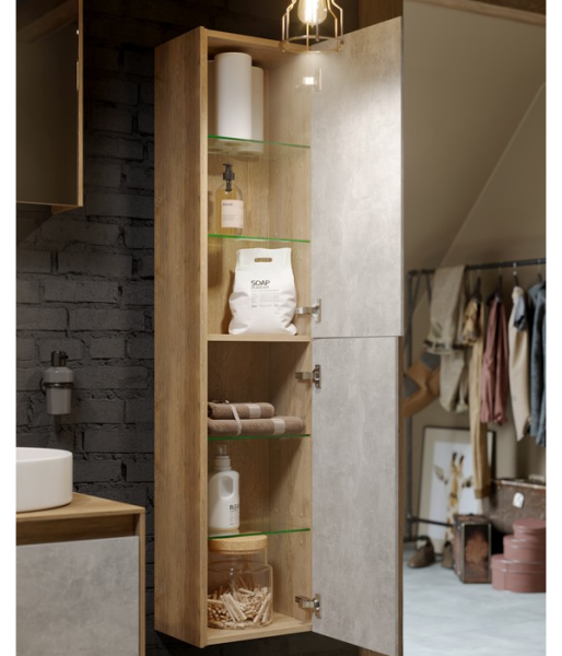 Подвесной пенал 36,5 см. AQWELLA MOB0535W+MOB0735DB