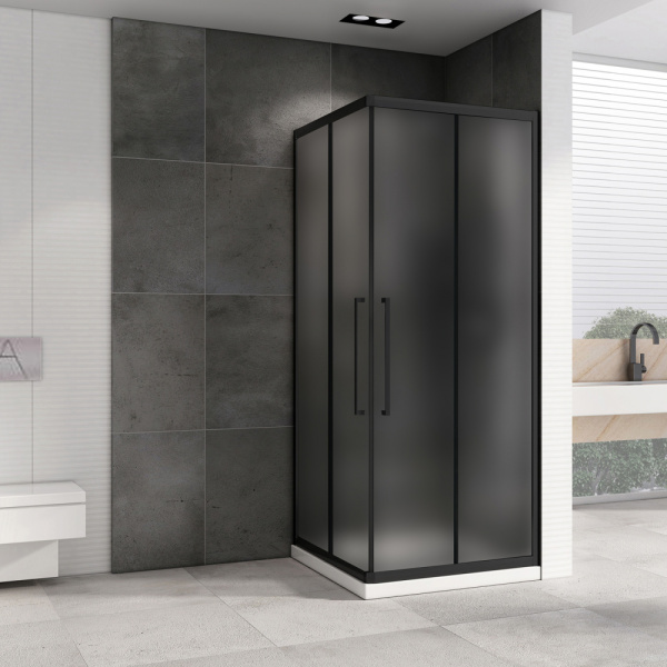 Душевой уголок (100х100) ABBER Schwarzer Diamant AG02100BMH черный