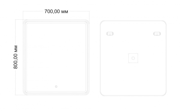 Зеркало с подсветкой Art&Max TITO AM-Tit-700-800-DS-F