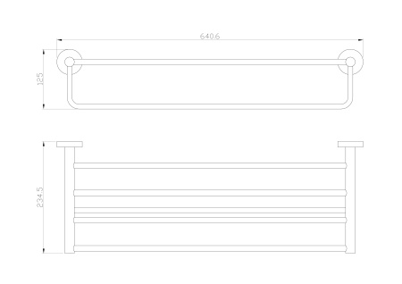 Полотенцедержатель с полкой WONZON & WOGHAND EASY, хром WW-8181