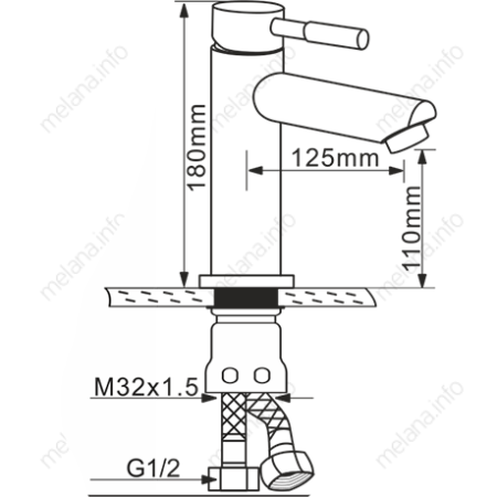 Смеситель для раковины Melana 6106