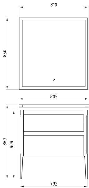 Тумба под раковину ASB-Woodline   Лорена 80 12200