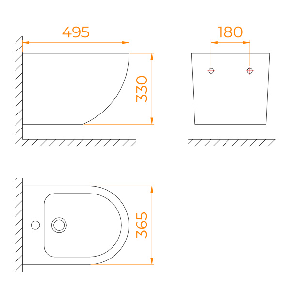 Биде подвесное RGW SW-80 65430280-01
