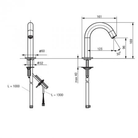 Излив автоматический Toto Public DLE110ANE4