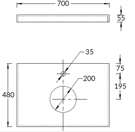 Столешница под раковину 70 Kerama Marazzi Canaletto Риальто CN70.DD506920R бежевый