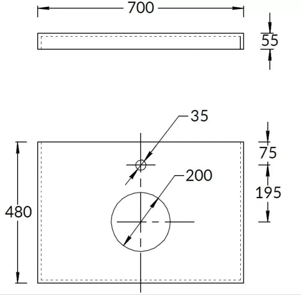 Столешница под раковину 70 Kerama Marazzi Canaletto Риальто CN70.DD506920R бежевый
