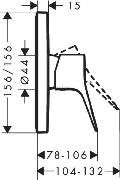 Смеситель Hansgrohe Vivenis для душа 75615700, белый матовый