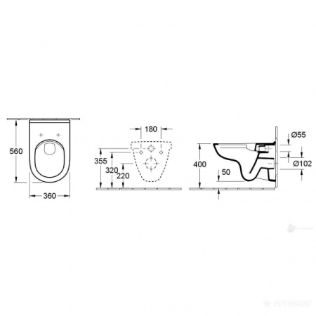 Унитаз подвесной Villeroy & Boch O.novo 5660R001