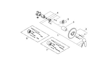 Смеситель для душа однорычажный Grohe Euroeco 32742 000 (32742000) хром