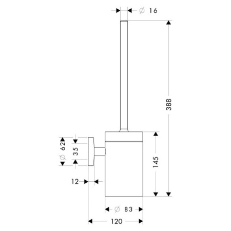 Туалетный ерш Hansgrohe Loqis 40522820